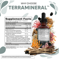 Échantillon gratuit OEM Gouttes de liquide de Shilajit avec mousse de mer Ashwagandha Zinc Magnésium Vitamines Boisson énergétique minérale