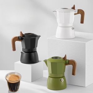 Nouvelle cuisinière italienne en aluminium Moka Pots cafetière petit expresso <span class=keywords><strong>cafetiere</strong></span> pour voyage Camping - Product Image 6