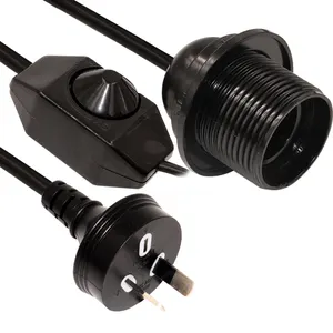 Saa Aprobación H03vvh2 F Australia Salt Power E14 E27 Enchufe de pared Cable colgante Cable de lámpara australiana con interruptor en línea