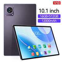 Tablet Más Económica Según la Demanda del Cliente, 10 Pulgadas, V10, 16 GB + 512 GB, Doble Tarjeta SIM, Doble Modo de Espera, Android 13
