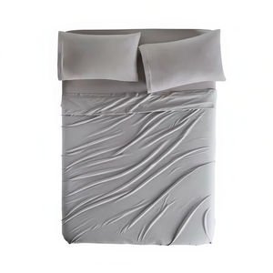 T-Shirt <b>Sheets</b> <b>King</b> <b>Size</b> Glacial Gray Plain Dyed Home Use All Season - Product Image 1