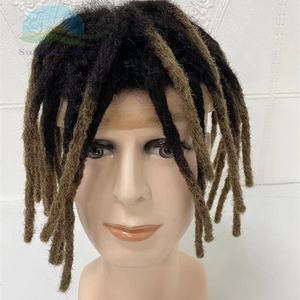 Yonna — système de cheveux dreadlocks pour hommes, chaussures afro crépues bouclées, complètes, faites à la main, ombrées 1b/27, 100% - Product Image 2