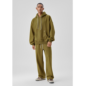 Sweat à capuche surdimensionné de sport décontracté pour hommes printemps automne jeunesse populaire couleur unie-épaule coton polyester brodé imprimé - Product Image 5