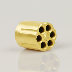 Pièces usinées sur mesure en CNC, stylo de bureau en métal doré avec support en laiton, micro-usinage industriel 3, 4, 5 axes, 0,01 mm ou sur mesure - Product Image 1