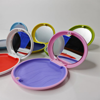 Boîte de prothèse dentaire orthodontique portable avec étui miroir de nouvelle conception et tampon en caoutchouc de silicone pour un usage domestique