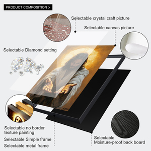 Art mural chrétien, toile imprimée avec l'image de Dieu Jésus, pour la salle de prière, le salon, la chambre à coucher, la salle de prière - Product Image 4