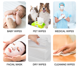 Spunlaced-rollos de tela no tejida, rollo de viscosa 100% Biodegradable ecológico, personalizado, 50gsm - Product Image 4