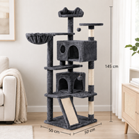 Meilleures ventes Arbre à chat multi-niveaux avec hamac double et rampe à gratter