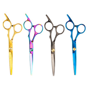 Tijeras para el cabello de acero inoxidable 4Cr, tijeras de entresacar para uso en salón y en casa - Product Image 1