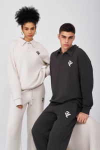 Custom coppia vestiti 400 Gsm 100% cotone Polo felpa <span class=keywords><strong>per</strong></span> le donne e gli uomini all'ingrosso di alta qualità Unisex Oversize <span class=keywords><strong>felpe</strong></span> - Product Image 4