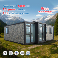 Casa Contenedor Prefabricada Expandible Grande de 40 Pies x 20 Pies, Casa Contenedor Modular de Estructura de Acero Prefabricada de 2, 3, 4 y 5 Dormitorios