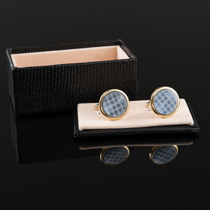 Sẵn Sàng Vận Chuyển Quà Tặng Đám Cưới Hoa Văn Tròn Mạ Vàng Giá Rẻ Cho Nam Khuy Măng Sét Nhà Máy Trung Quốc Bán Buôn - Product Image 3