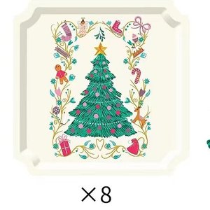 Platos de papel con forma de árbol de Navidad Damai, juego de vajilla para decoración de fiestas navideñas - Product Image 4