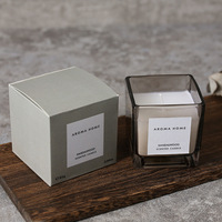 Individuelle Quadratische Glasgefäß Sojawachs Duftkerzen Luxus Yoga-Meditation Aromatherapie Hochzeitsgeschenk Fabrik Weihnachten Abschlussfeier