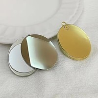 Miroir pliable en métal irrégulier, miroir compact, cadeau personnalisé pour demoiselle d'honneur, miroir de poche, petit miroir de maquillage, cadeaux pour femmes