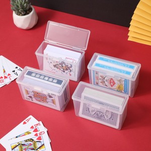 Transparent Plastic <b>Card</b> Storage Box Rectangle Covered Office Organizer for <b>Playing</b> <b>Cards</b> ID Business <b>Cards</b> - Product Image 4