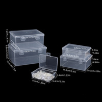Boîte de rangement transparente avec couvercle-Boîte de rangement en plastique moderne avec fermeture à double boucle pour papeterie de bureau et cosmétiques