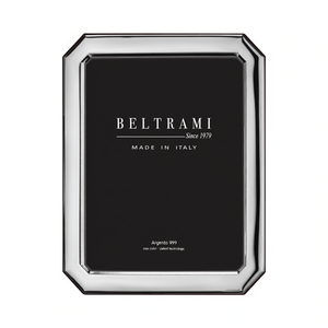 Beltrami Silver Plated Wood Structure Durable Photo <b>Frame</b> with 1 Color Embossing <b>Printing</b> Rectangle Made in Italy Argento 999 - Product Image 2