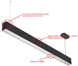 Boucle murale LED en aluminium au design moderne, haute qualité, luminaire décoratif d'intérieur, idéal pour une <span class=keywords><strong>maison</strong></span>, un supermarché, une bibliothèque ou un bureau, 45W - Product Image 2