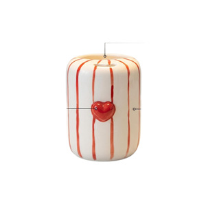 Tazza in Ceramica 3D a Forma di Cuore, Dipinta a Mano con Strisce Rosse o Scritta 'Mom I Love You', 450ml Senza Manico, Regalo per la <span class=keywords><strong>Festa</strong></span> <span class=keywords><strong>della</strong></span> <span class=keywords><strong>Mamma</strong></span> - Product Image 4