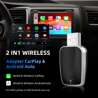 Adaptateur sans fil 2-en-1 CarPlay et Android Auto pour voitures équipées d'un système filaire d'origine Adaptador Sem Fio Carplay Usb Apple Carplay