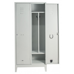 Armario Metálico Pintado para Vestuario con Compartimento para Ropa Sucia/Limpa y 2 Puertas - Product Image 1