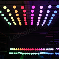 Ampoule LED DMX RGB 150 mm à pixels adressables, éclairage de scène, ampoule à LED en forme de chaîne, IP65 étanche pour la décoration