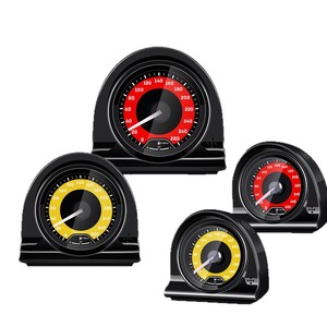 Lumière d'ambiance pour voiture avec chargement USB, installation par ventouse, sept couleurs, matériau PC, version universelle avec cadran rouge et jaune - Product Image 4
