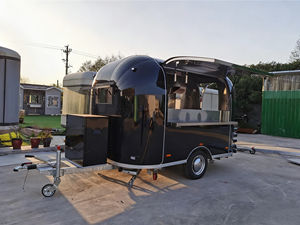 Chariot de nourriture à 4 roues en acier inoxydable peint, optimisé, pour hot-dogs, restauration rapide, barbecue, boissons, glaces, marchés nocturnes, parcs - Product Image 2