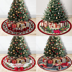 Copri Base per Albero di <span class=keywords><strong>Natale</strong></span> in Poliestere 90*90cm con Stampe Cartoon, Decorazioni Natalizie, Forniture all'Ingrosso per Agenti - Product Image 2