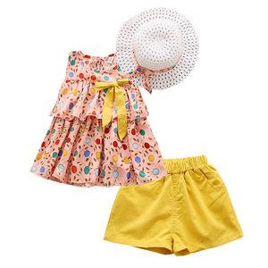 Conjuntos de Ropa para Niñas, Pantalones con Triple Volante y Chaqueta, Conjuntos de Punto de Fábrica China - Product Image 1