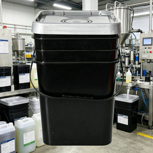 20KG storage <b>bucket</b> PP material Plastic handle Factory direct sales 20-liter plastic square <b>bucket</b> - Product Image 4