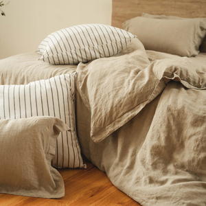 Sang Trọng Hữu Cơ Pháp Linen Giáng Sinh Tấm Đặt Gối Châu Âu Bộ Đồ Giường Lanh Quilt Duvet Cover Set - Product Image 4