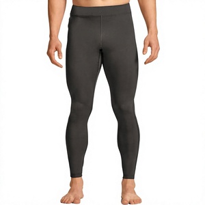 Top Sale <b>Men</b> <b>Compression</b> <b>Tight</b> Leggings <b>for</b> Running Gym Sport Fit Custom Logo Elastic Waist Lightweight Breathable Cotton Bamboo - Product Image 1