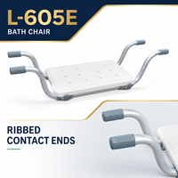 Silla de Baño Plegable SimplyWalk L-605E de Aluminio con Soporte OEM para Distribuidores de Equipos de Rehabilitación