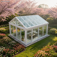 Véranda en aluminium et verre MEIXIN Orlando avec toit en pente, isolation thermique toutes saisons, imperméable, jardin d'hiver, villa, serre extérieure