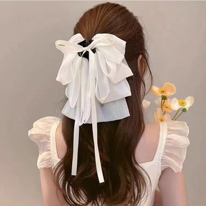 Pinza para el cabello con lazo de cinta floral súper linda para mujer, un peinado medio recogido natural, nuevo estilo 2023. - Product Image 3