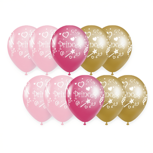 Ballons de fête princesse en latex de 30 cm, décorations d'anniversaire imprimées, fournitures de fête pour enfants - Product Image 1