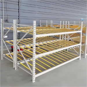 מדפים מתגלגלים על מסילות, 5 שכבות, מערכת מדפים מתגלגלים מפלדה עם הגנה מפני קורוזיה למחסנים - Product Image 1