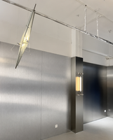 Revêtement mural en métal PET imperméable et ignifuge pour façade de bâtiment commercial