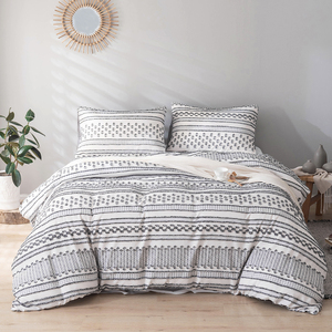 Ensemble de housse de <span class=keywords><strong>couette</strong></span> en jacquard capitonnée avec fermeture éclair - Product Image 5