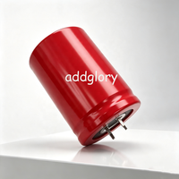 Condensateur électrolytique en aluminium à clipser Itel/cond série ACC 100V4700UF, coque rouge, filtre, alimentation, contrôle de refroidisseur, Italie