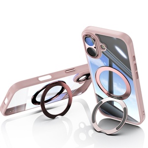 360 ° Funda para Teléfono con Soporte Giratorio y Protector de Lente para iPhone 17 16 15 14 13 12 Pro Max Air, Cubierta Mate con Soporte Magnético - Product Image 2