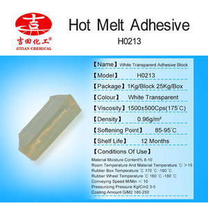 H0213 <span class=keywords><strong>Bloc</strong></span> adhésif transparent blanc Force <span class=keywords><strong>de</strong></span> liaison élevée Bonne résistance au vieillissement <span class=keywords><strong>Bloc</strong></span> adhésif transparent blanc pour le collage - Product Image 2