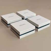 Boîtes cadeaux rigides en carton de luxe sur mesure pour montres, parfums, cosmétiques, soins de la peau, avec couvercle amovible blanc et col.