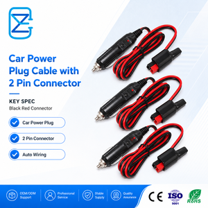 Kabel Konektor SAE 2 Pin dengan Colokan Pemantik Rokok untuk Aplikasi Daya Otomotif - Product Image 1