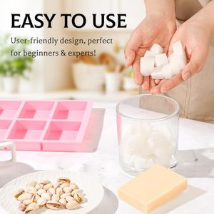Produit tendance Moules à savon en silicone Outil de bricolage Bac à glaçons en chocolat Savon artisanal <span class=keywords><strong>fait</strong></span> <span class=keywords><strong>maison</strong></span> Moule à savon rectangulaire 6 cavités - Product Image 6