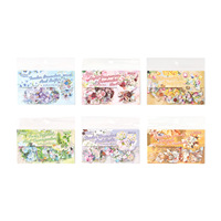20 stiker per paket Seri Bunga Halus Aroma Lembut Stiker Jurnal Tahan Air Perlengkapan Jurnal