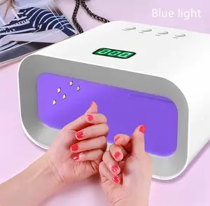 Cool shape New arrival High power Largest Battery Capacity cordless red light 90W uv led nail lamp