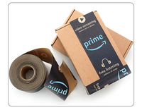 Emballage de colis fragiles personnalisé, biodégradable, respectueux de l'environnement, imperméable, en papier kraft, avec ruban adhésif thermofusible et logo